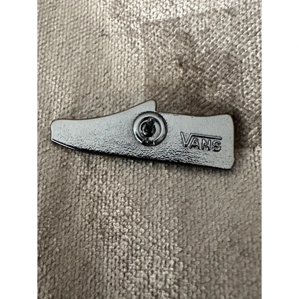 Vans Checkerboard Slip On Shoe Enamel Lapel Pin White Black Skateboard Accessory
